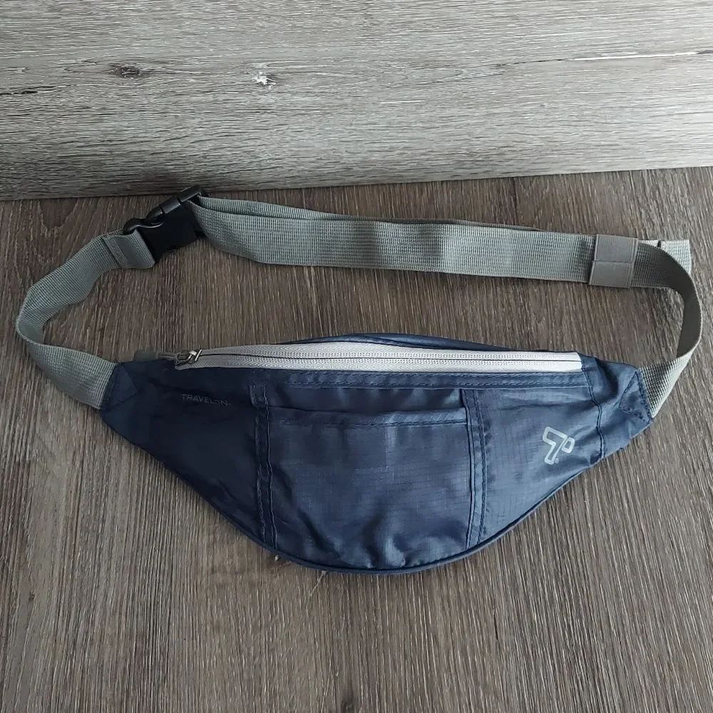 Travelon Top Zip Waist-Pack Fanny Pack Navy One Size
